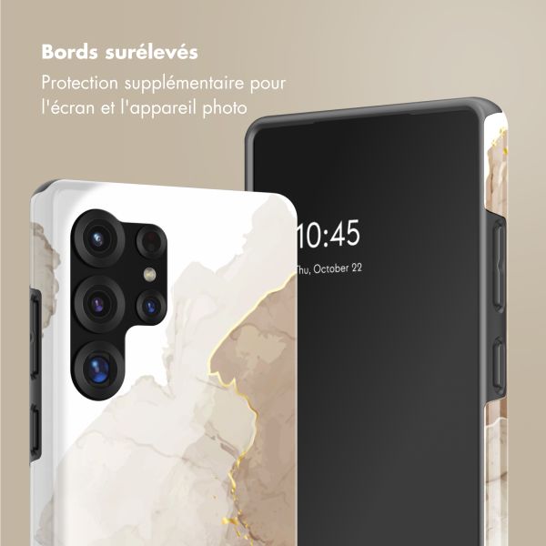 Selencia Coque arrière Vivid Samsung Galaxy S25 Ultra - Marble Light Brown