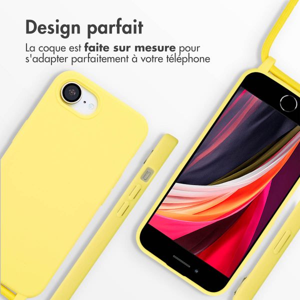 imoshion Coque en silicone avec cordon iPhone 16e - Jaune