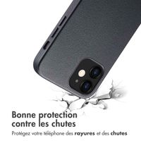 Accezz Coque arrière en cuir avec MagSafe Apple iPhone 12 (Pro) - Onyx Black
