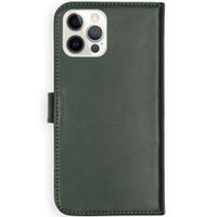 Selencia Étui portefeuille en cuir véritable Apple iPhone 12 (Pro) - Vert