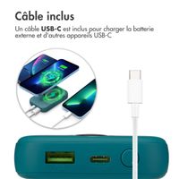 imoshion Batterie externe MagSafe - 10.000 mAh - Batterie externe sans fil - Vert pétrole