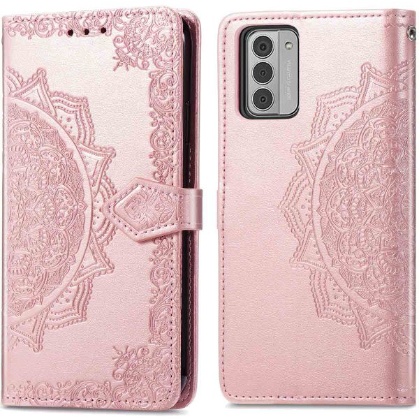 imoshion Etui de téléphone portefeuille Mandala Nokia G42 - Rose Dorée