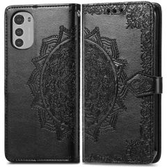 imoshion Etui de téléphone portefeuille Mandala Motorola Moto E32 / E32s - Noir