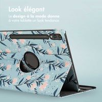 imoshion Coque tablette Design rotatif à 360° Samsung Galaxy Tab S10 Plus / Tab S9 FE Plus / Tab S9 Plus - Flowers