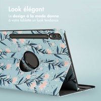 imoshion Coque tablette Design rotatif à 360° Samsung Galaxy Tab S10 Plus / Tab S9 Plus / Tab S9 FE Plus - Flowers