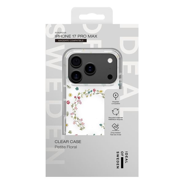 iDeal of Sweden Coque Clear MagSafe Apple iPhone 17 Pro Max - Petite Floral