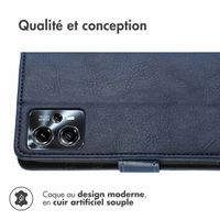 imoshion Étui de téléphone portefeuille Luxe Motorola Moto G13 / G23 - Bleu foncé