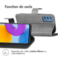 imoshion Étui de téléphone portefeuille Luxe Samsung Galaxy M52 - Gris