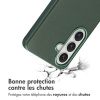 Accezz Coque arrière en cuir avec MagSafe Samsung Galaxy S26 Plus - Cedar Green