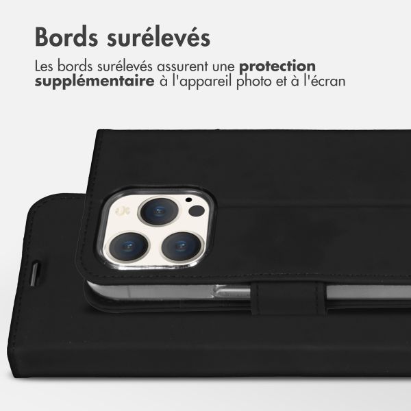 Accezz Étui de téléphone portefeuille Wallet iPhone 15 Pro - Noir