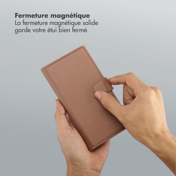 Selencia Étui portefeuille amovible Olyn avec MagSafe Samsung Galaxy S25 Ultra - Marron