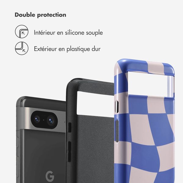 Selencia Coque arrière Vivid Tough Google Pixel 8 - Groovy Sapphire Blue