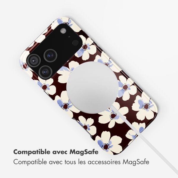 Selencia Coque arrière Vivid avec MagSafe Apple iPhone 17 Pro Max - Choco Flower Pop