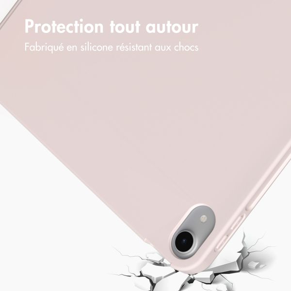 Accezz Coque tablette portefeuille Smart Silicone iPad 11 (2025) 11 pouces / iPad 10 (2022) 10.9 pouces - Rose