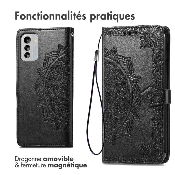 imoshion Etui de téléphone portefeuille Mandala Nokia G60 - Noir