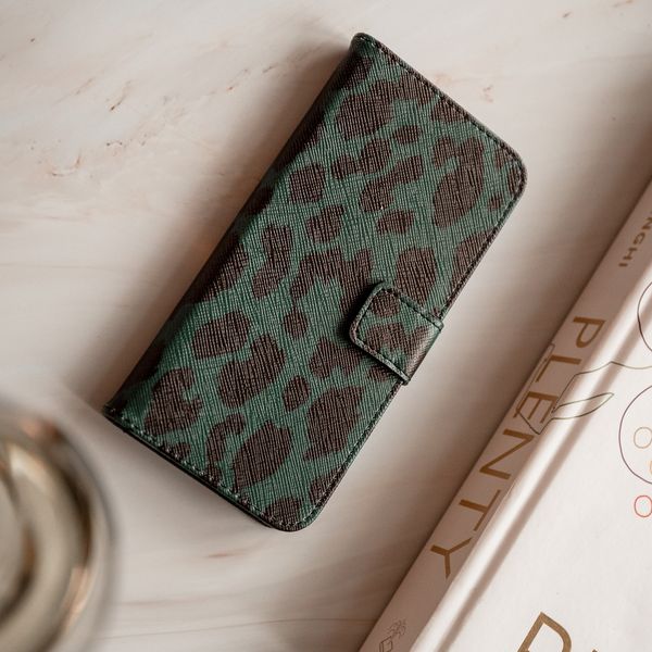 imoshion Design Softcase Bookcase Samsung Galaxy S21 FE - Green Leopard