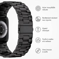 imoshion Bracelet en acier Apple Watch Series 1 á 11 / SE / Ultra (44/45/46/49 mm) - Noir