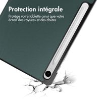 imoshion Coque tablette Trifold Samsung Galaxy Tab S9 11.0 pouces / Tab S10 FE / S9 FE 10.9 pouces - Vert foncé