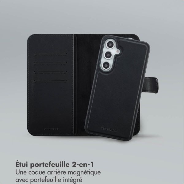 Selencia Étui portefeuille amovible Olyn avec MagSafe Samsung Galaxy S24 FE - Noir