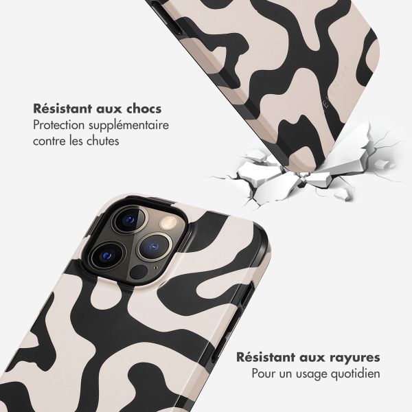 Selencia Coque arrière Vivid Tough iPhone 14 Pro Max - Art Wave Black