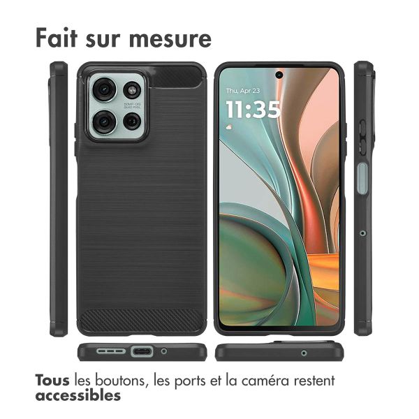 imoshion Coque Brushed Motorola Moto G75 5G - Noir