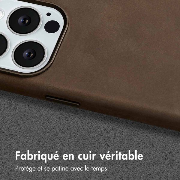 Accezz Coque MagSafe en cuir vintage Apple iPhone 13 Pro - Rustic Brown