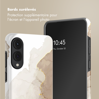 Selencia Coque arrière Vivid Samsung Galaxy S25 Edge - Marble Light Brown