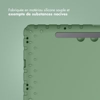 imoshion Coque kidsproof avec poignée Samsung Galaxy Tab S11 / S9 11.0 pouces / S10 Lite / S10 FE / S9 FE 10.9 pouces - Olive Green