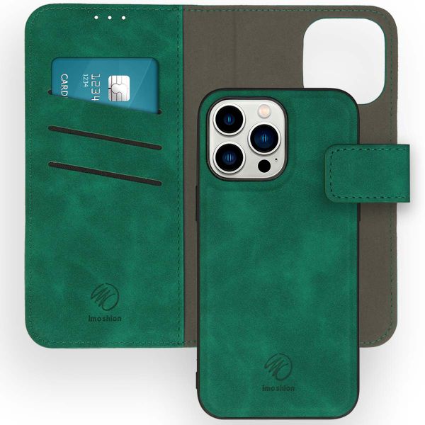 imoshion Etui de téléphone de type portefeuille de luxe 2-en-1 amovible iPhone 14 Pro Max - Vert foncé