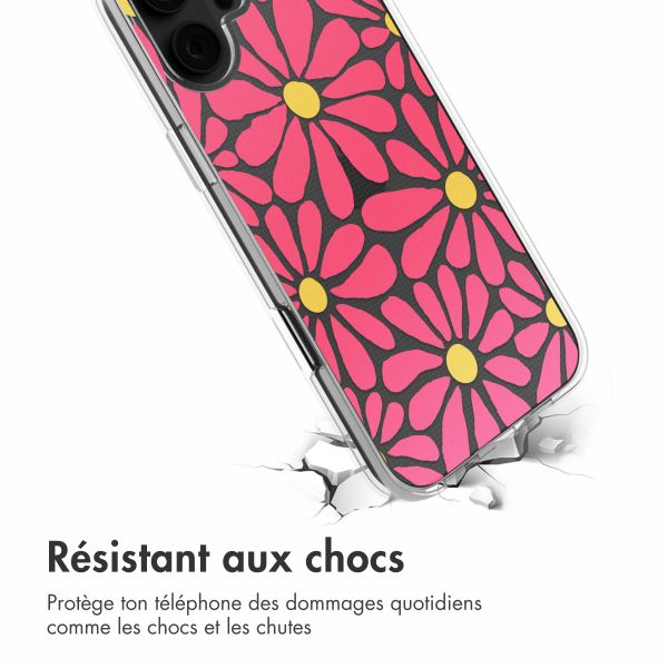 imoshion Coque design pour iPhone 16 - Dusty Rose Flowers Connect