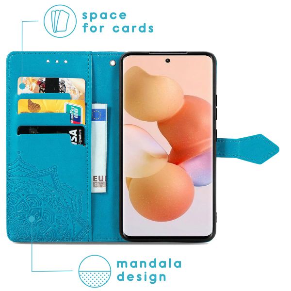 imoshion Etui de téléphone portefeuille Mandala Xiaomi 12 / 12X - Turquoise