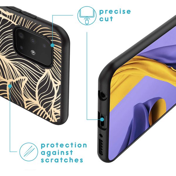 imoshion Coque Design Samsung Galaxy A51 - Feuilles / Noir