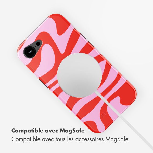 Selencia Coque arrière Vivid avec MagSafe Apple iPhone 16e - Dream Swirl Pink