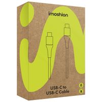 imoshion Braided USB-C vers câble USB-C - 0,25 mètre  - Noir