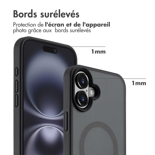 Accezz Coque Givrée Robuste avec MagSafe iPhone 16 Plus - Noir