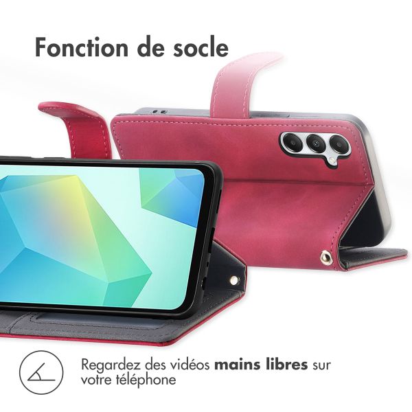 imoshion Etui de télephone portefeuille avec cordon Samsung Galaxy A15 (5G/4G) - Rouge