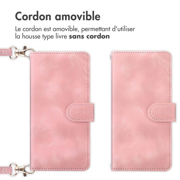 imoshion Etui de téléphone portefeuille avec cordon Samsung Galaxy S25 Plus - Rose