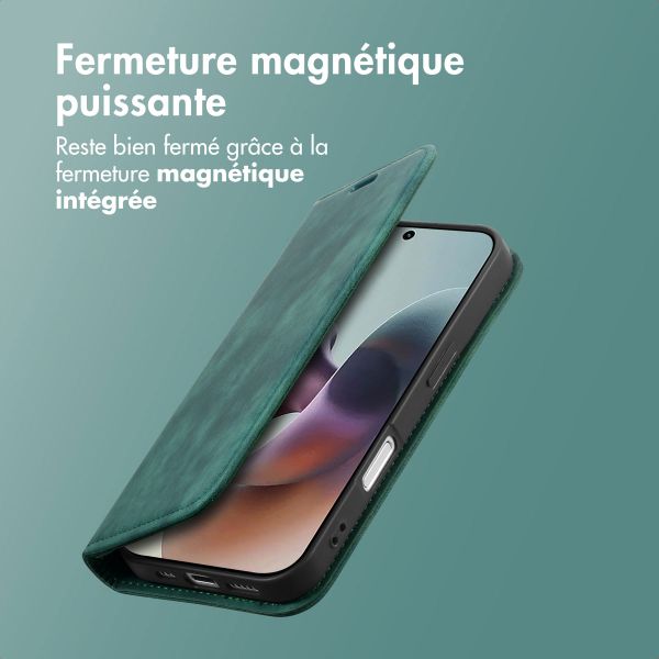 imoshion Étui de téléphone portefeuille Slim Motorola Moto G56 - Vert