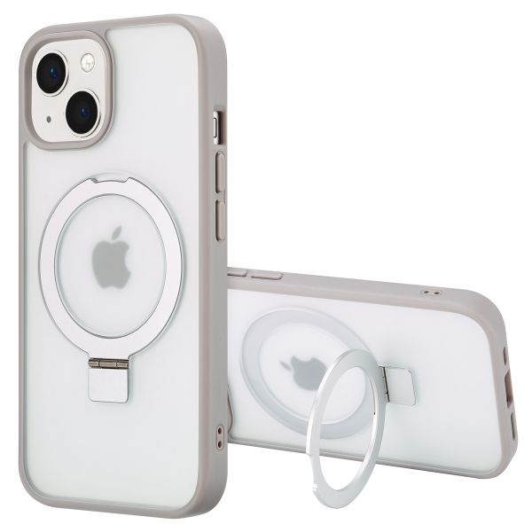 Accezz Coque Ring Stand avec MagSafe iPhone 15 - Grey