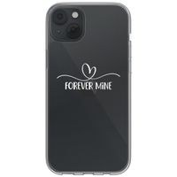 Coque personnalisée avec un cœur élégant iPhone 14 - Transparent