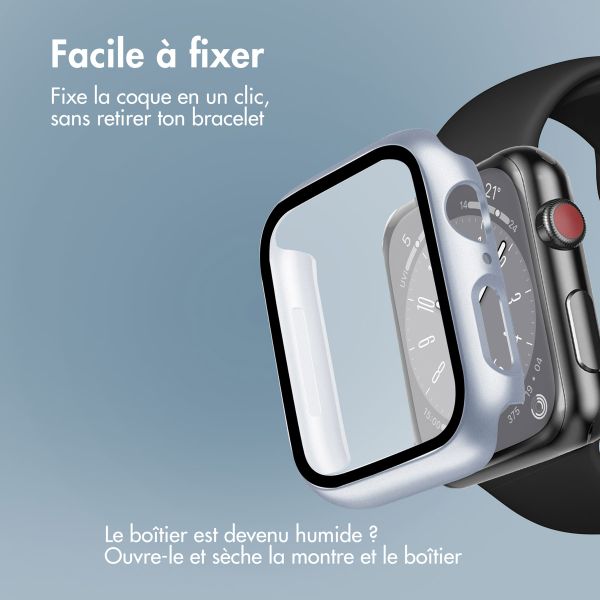 imoshion Coque rigide à couverture complète Apple Watch 7 / 8 / 9 - 41 mm - Argent