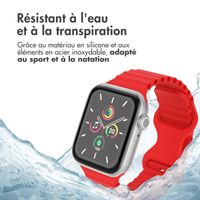 imoshion Bracelet en silicone athlétique Apple Watch Series 1 à 10 / SE / Ultra (2) (44/45/46/49 mm) - Rouge