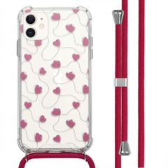 imoshion Coque Design avec cordon Apple iPhone 11 - Dusty Rose Connected Hearts