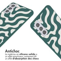 imoshion Coque design en silicone avec cordon Samsung Galaxy S21 Plus - Petrol Green Groovy