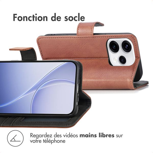 imoshion Étui de télephone portefeuille de luxe Oppo Reno15 (5G) - Marron