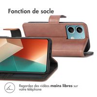 imoshion Étui de téléphone portefeuille Luxe Xiaomi Redmi Note 13 (5G) - Brun