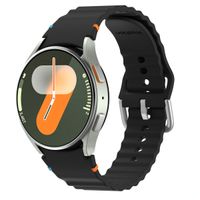imoshion Bracelet Wave en silicone Samsung Galaxy Watch 4 / 5 / 6 / 7 (20 mm) - Noir