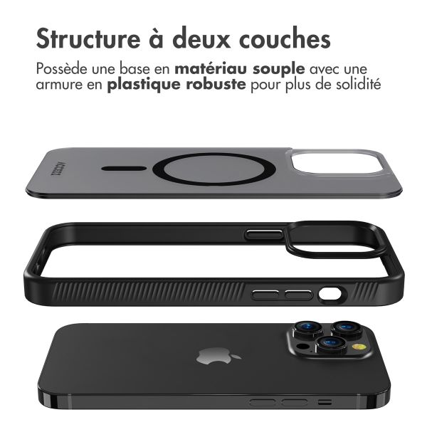 Accezz Coque Givrée Robuste avec MagSafe iPhone 14 Pro Max - Noir