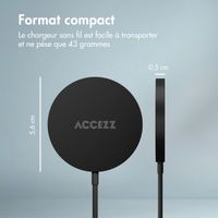 Accezz Wireless Charger USB-C - Chargeur MagSafe sans fil - 1 mètre - Noir