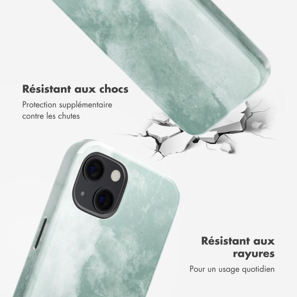 Selencia Coque arrière Vivid avec MagSafe Apple iPhone 13 - Marble Grayed Jade